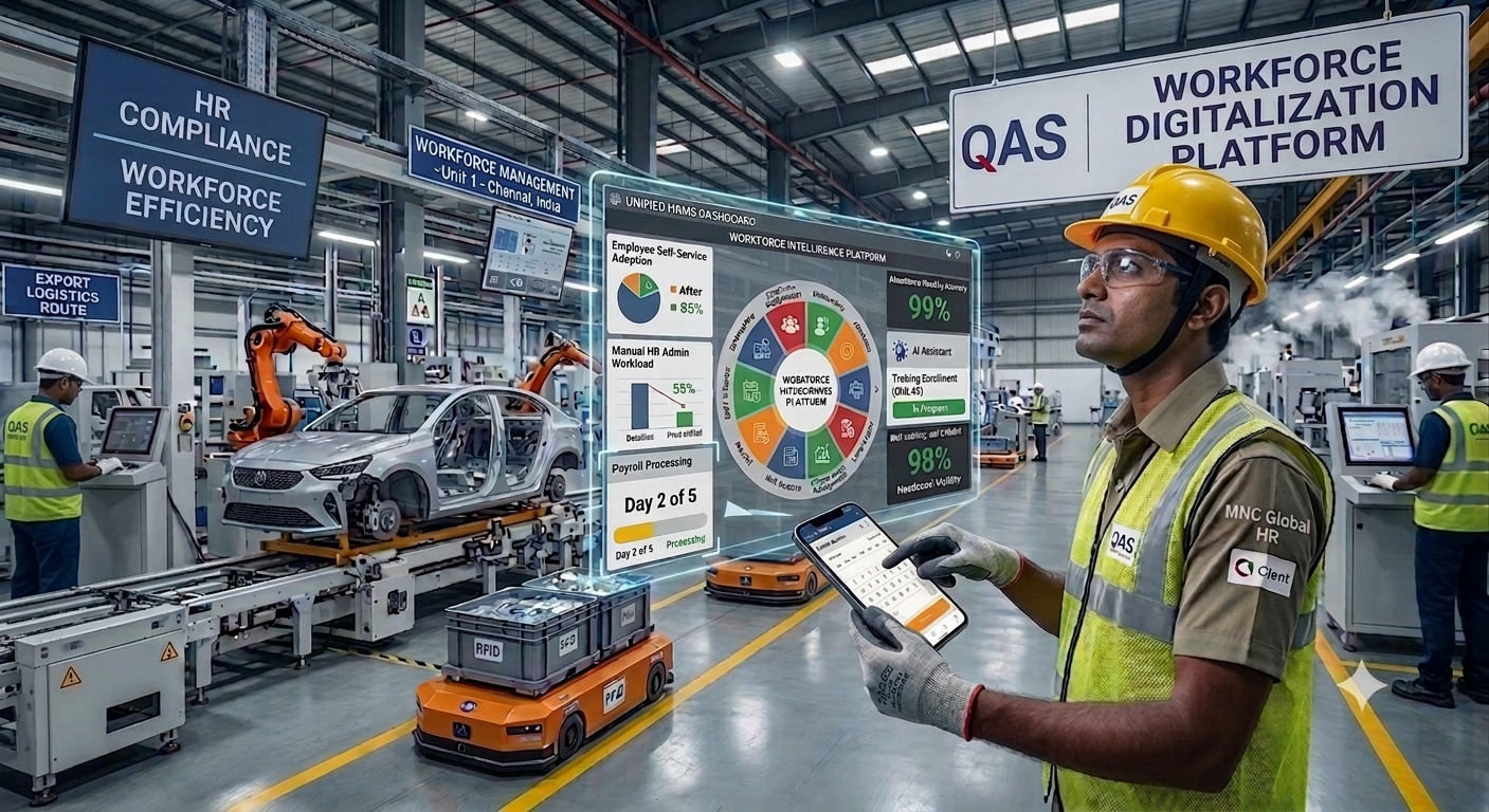 Multinational Automobile Manufacturer — Unified HRMS for Workforce Digitalization