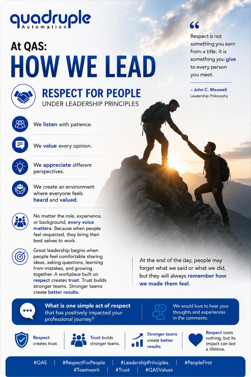 At QAS: How We Lead — Respect for People 🤝